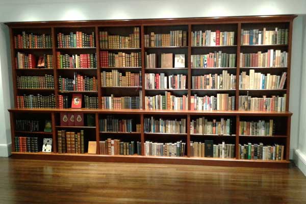 Mahogany bookshelves