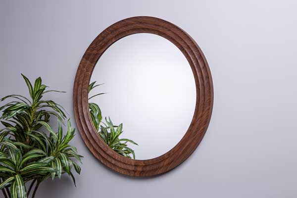 Shell Mirror in American Walnut